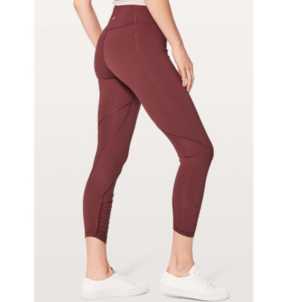 LIKE NEW! Lululemon Play Off The Pleats Tight *25" Redwood